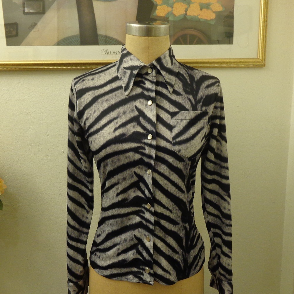 Dollhouse Zebra Print Long Sleeve Shirt